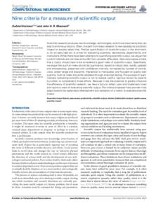 HYPOTHESIS AND THEORY ARTICLE  COMPUTATIONAL NEUROSCIENCE published: 10 November 2011 doi: fncom