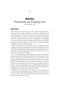 1 Adobe Productivity and Creativity Tool www.adobe.com