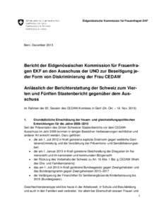 Eidgenössische Kommission für Frauenfragen EKF  Bern, Dezember 2015 adfds
