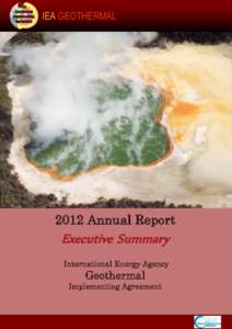 IEA GEOTHERMALAnnual Report Executive Summary International Energy Agency