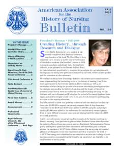 AAHN Bulletin fall 2009 #100