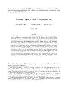 Versions of this paper, copyright the IEEE, appear in IEEE Symposium on Security and Privacy 2005, IEEE Computer Society Press, May 2005 and IEEE Transactions on Dependable and Secure Computing, 2(2), 2005. This is the full version.