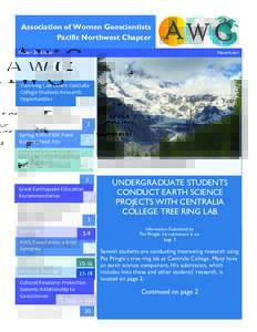Association of Women Geoscientists Pacific Northwest Chapter Winter 2016 Issue Newsletter
