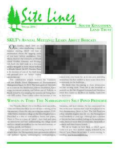 Site Lines Spring 2016 South Kingstown Land Trust