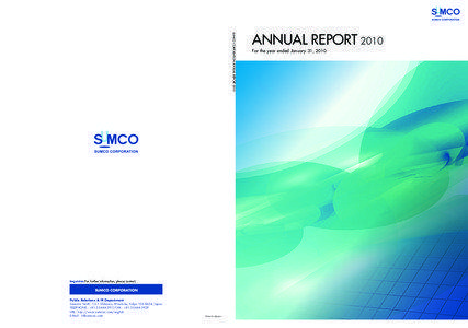 SUMCO CORPORATION ANNUAL REPORT[removed]Inquiries For further information, please contact;