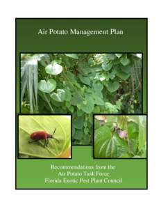 Air Potato Management Plan  Recommendations from the Air Potato Task Force Florida Exotic Pest Plant Council