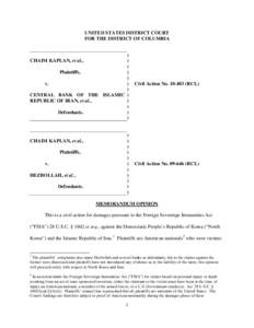 UNITED STATES DISTRICT COURT FOR THE DISTRICT OF COLUMBIA[removed]Plaintiffs,