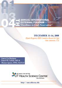 ANNUAL INTERNATIONAL EXTERNAL FIXATION SYMPOSIUM “Excellence in Limb Preservation” TH