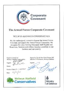Corporate covenant: Welwyn Hatfield Conservatives