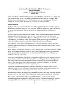 Education / United States / State education agency / No Child Left Behind Act / Juneau /  Alaska
