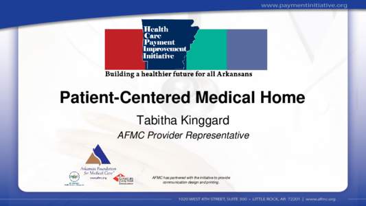 Arkansas Foundation for Medical Care Patient-Centered Medical Home