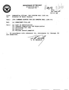 3)j/v  DEPARTMENT OF THE NAW USS GUNSTON HALL (LSD 44) FPO AE[removed]