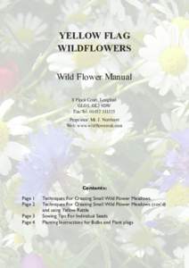 Yellow Flag Wildflowers Wild Flower Manual 8 Plock Court, Longford GLOS. GL2 9DW Fax/Tel