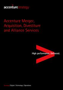 Accenture Merger, Acquisition, Divestiture and Alliance Services Table of contents Introduction