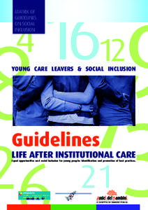 MATRIX OF GUIDELINES ON SOCIAL INCLUSION  1612