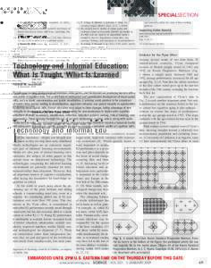 SPECIALSECTION J. Mestre, Ed. (Information Age, Greenwich, CT, 2005), pp. 1–E. Klopfer, Augmented Reality: Research and Design of Mobile Educational Games (MIT Press, Cambridge, MA, 2008).