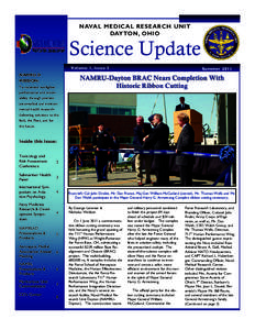 NAVAL MEDICAL RESEARCH UNIT DAYTON, OHIO Science Update Volume 1, Issue 3 NAMRU-D