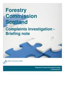 Briefing note Febcomplaints investigation - FCS