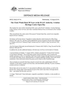   	
   DEFENCE MEDIA RELEASE MECC SQLD 47/14