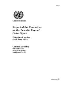 A[removed]United Nations Report of the Committee on the Peaceful Uses of