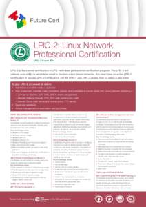   LPIC-2: Linux Network Professional Certification LPIC-2 Exam 201