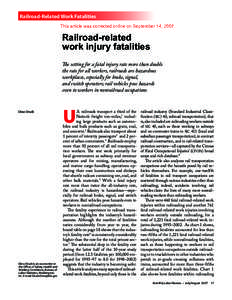 Railroad-related work injury fatalities