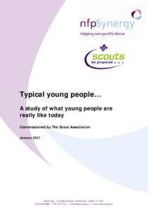 Typical young people  January 2007 Typical young people… A study of what young people are