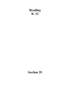 Reading  K–12 Section 35
