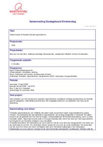 Samenvatting Goedgekeurd Eindverslag Versie: april 2010 Titel: Determinants of thiazide-induced hyponatremia