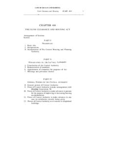 LAWS OF ANTIGUA AND BARBUDA  Slum Clearance and Housing (CAP. 404