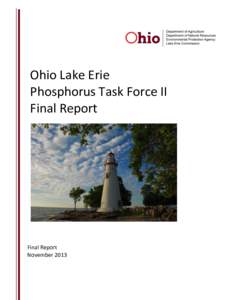 Ohio Lake Erie Phosphorus Task Force II Final Report Final Report November 2013