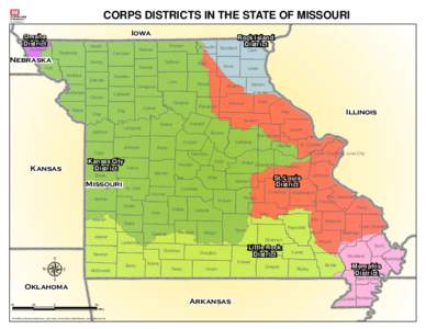 CORPS DISTRICTS IN THE STATE OF MISSOURI Iowa Omaha District