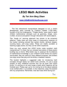 Microsoft Word - LEGO Bricks as Math Manipulatives ebook.doc