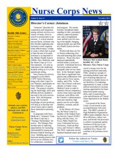 Nurse Corps News Volume 8, Issue 11 November[removed]Director’s Corner: Jointness