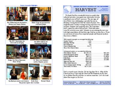 District Assembly Highlights  KANSAS DISTRICT CHURCH OF THE NAZARENE