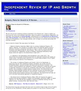Independent Review of IP and Growth Blog