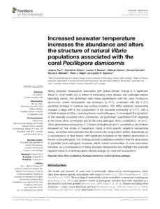ORIGINAL RESEARCH published: 18 May 2015 doi: fmicbIncreased seawater temperature increases the abundance and alters