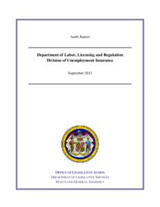 Department of Labor, Licensing and Regulation - Division of Unemployment Insurance