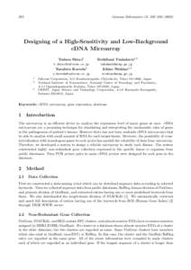 282  Genome Informatics 13: 282–Designing of a High-Sensitivity and Low-Background cDNA Microarray