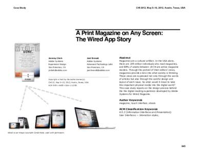 A Print Magazine on Any Screen: The Wired App Story