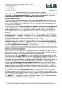 Microsoft Word - Auswertung BAG UB Bundesweite Umfrage UB 2014.doc