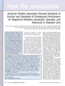 American Dietetic Association Revised Standards of Practice and Standards of Professional Performance for Registered Dietitians (Generalist, Specialty, and Advanced) in Diabetes Care