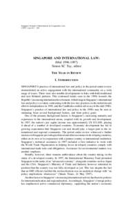 Comparativeand Law International Law 1Singapore SJICL Journal of International & Singapore[removed]pp 615 – 636