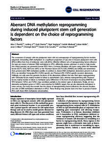 Cell regeneration- bridging discoveries in applied and basic research