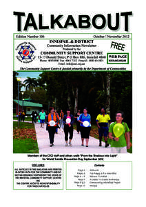 Edition Number 106  October / November 2012 INNISFAIL & DISTRICT Community Information Newsletter