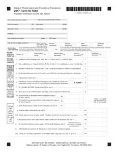 State of Rhode Island and Providence PlantationsForm RI-1040Resident Individual Income Tax Return