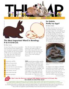 NYC METRO RABBIT NEWS APRIL 2014 Illustration: Michelle Nunnelly Do Rabbits Really Lay Eggs? By Robert Kulka
