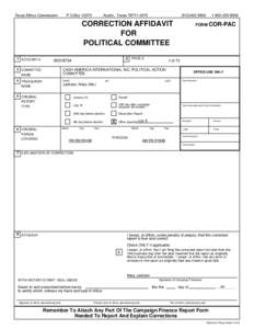 Texas Ethics Commission  P.O.Box[removed]Austin, Texas[removed]