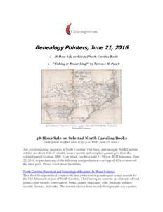 Genealogy Pointers, June 21, 2016   48-Hour Sale on Selected North Carolina Books 