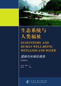 ECOSYSTEMS AND HUMAN WELL-BEING WETLANDS AND WATER Synthesis  MILLENNIUM ECOSYSTEM ASSESSMENT